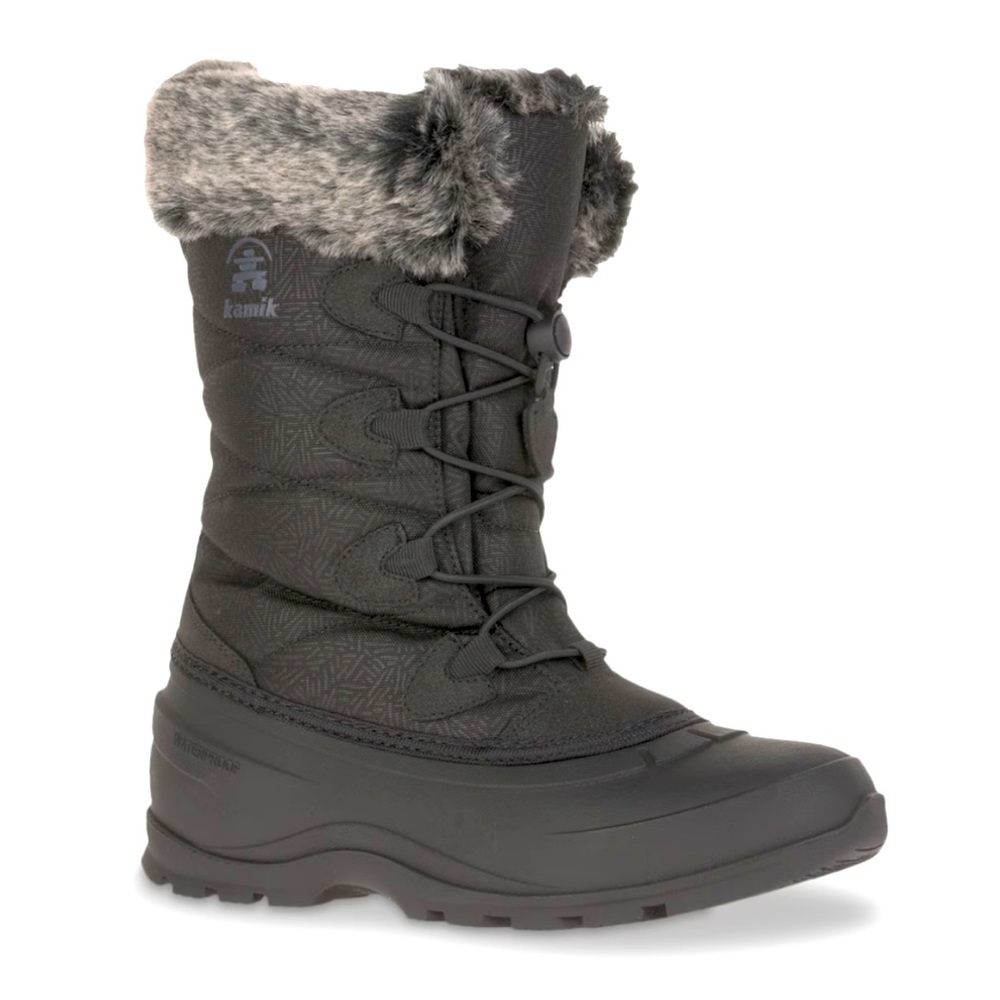 New in Box Kamik Momentum 3 Black Winter Montreal Canada Boots Size 6